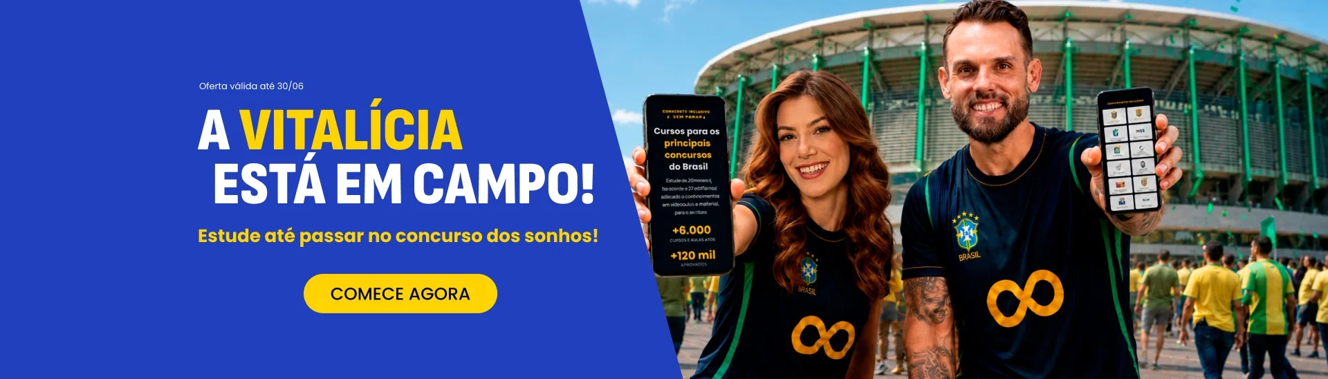 A vitalicia está em campo! Estude até passar no concurso dos sonhos!